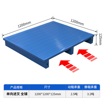 京酷 钢制托盘120*120*12.5cm满铺防潮垫板仓库垫板动载2.5吨静载3.2吨