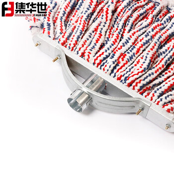 集华世 商用酒店工厂老式棉线吸水拖把【铁头彩线50cm】JHS-0135