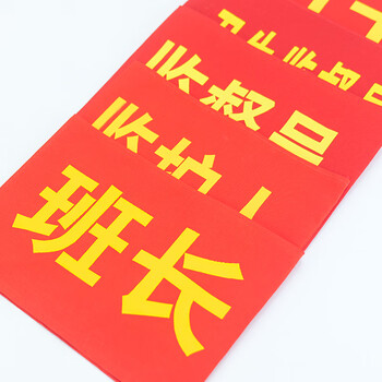 冰禹 红袖章 袖标 志愿者执勤巡逻监督管理袖标 配15个别针 执勤（15个）BYaf-527