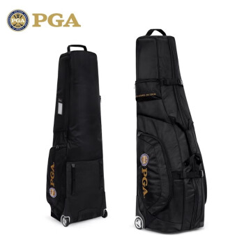 PGA 高尔夫航空包男女托运飞机包超级加厚防撞带滑轮配密码锁 404001-黑色
