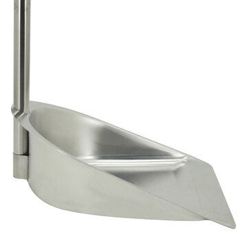 兰诗（LAUTEE）BJ-202 弯柄不锈钢垃圾铲 物业环卫铁簸箕 垃圾斗 圆形