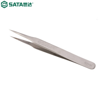 世达（SATA）03105 微尖头镊子115MM