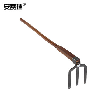 安赛瑞 长柄三齿耙 松土耙草耙三齿耙 农用工具刨土挖土除草开垦耙 长1.2米 530184