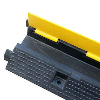 海斯迪克 线槽减速带 室内外电缆保护槽橡胶线槽板 PVC盖板一线槽1000*260*60mm gnjz-1113