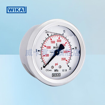 威卡（WIKA）213.53.063 黄铜波登管压力表 轴向安装 G1/4B