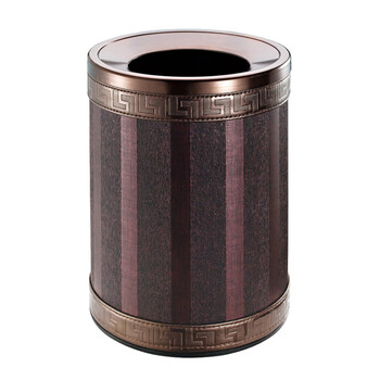 南 GPX-45QX 南方套皮房间桶 紫红条纹 商用酒店宾馆客房垃圾桶 皮纹房间桶 果皮桶