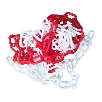 百舸 警示防护链条 路锥路障雪糕筒警示柱连接链条6mm 黄黑款5米长