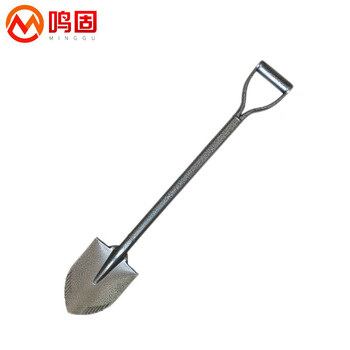 鸣固 防汛抗洪全钢铁铲 工程锰钢淬火铁锹除雪铲雪锹 园林农用钢柄铁柄铁锨 清洁挖土工具 加厚锯齿尖楸92CM