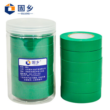 固乡6卷防潮桶装18米电工胶布绝缘胶带6色电气胶带阻燃白黑红兰黄色【绿色 6卷桶装】