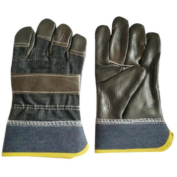 雄星  XX42562 半皮手套半皮革半帆布手套拼接手套 搬运手套 20双/件