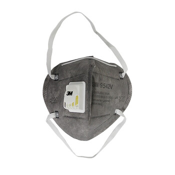 3M KN95活性炭口罩9542V 折叠式 防尘防颗粒物口罩 防异味防护口罩  头带式/带呼吸阀 20只