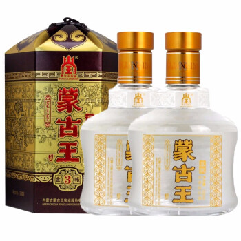 蒙古王39度金帐3系列金包浓香型白酒500ml2瓶