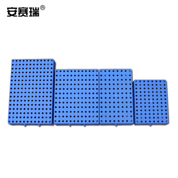 安赛瑞 加高网格拼接防潮垫板 50×30×10cm 塑料仓库货物托盘 加厚防霉地台板货架地堆 承重约200kg  28395