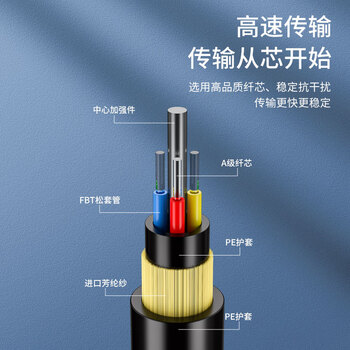 千天（Qantop）ADSS非金属全介质电力架空光缆 QT-ADSS-12B-200跨距 100米