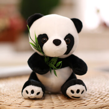 熊猫公仔挂件大熊猫公仔动物园仿真抱竹子国宝小熊猫毛绒玩具玩偶小