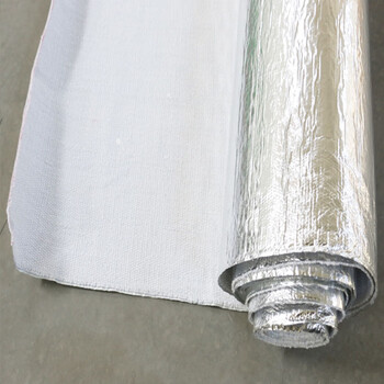 京云灿陶瓷纤维布耐高温隔热布防火帘电焊阻燃无石棉布硅酸铝耐火3mm单面铝箔