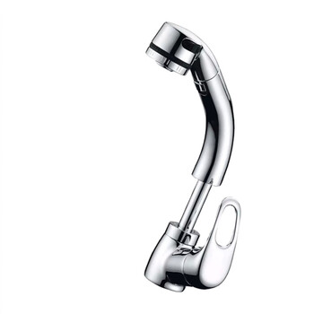 SBTOOR 单孔抽拉式面盆水龙头 洗头厨房冷热水龙头 双花洒升降水槽龙头 328 铬色（定制）