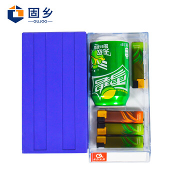 固乡抽屉式零件盒 塑料储物盒【组装式】元件盒 五金工具盒 塑料盒 积木收纳透明分类盒 螺丝盒（蓝色抽F5）