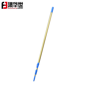 集华世 铝合金伸缩杆保洁擦窗玻璃刮配套长杆涂料刷墙滚筒刷配件杆【3.6米金色伸缩杆/2个装】JHS-0419