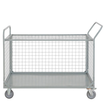 张氏艺佳手推车围栏网格物流推货床仓库搬运车灰色折叠款1000*600*870