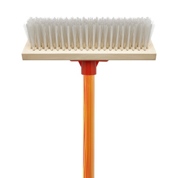 益美得 FH-1008 长木柄地刷甲板清洁刷子车间长柄除污毛刷 尼龙地刷 20cm整套