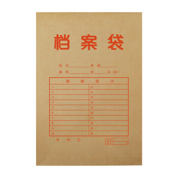 飞尔（FLYER）牛皮纸档案袋 标书合同文件资料袋【280g 木浆牛卡6cm 24x34cm】50个装