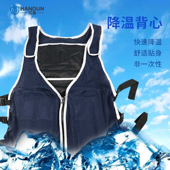 汉盾（HANDUN) HD-BHP003 夏季降温制冷消暑背心 工地户外降温(含4组冰袋）藏青色 1件
