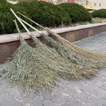 兰诗 YH602 环卫大扫把马路清扫竹扫把笤帚街道公园扫落叶除雪扫帚 竹杆把带叶4斤