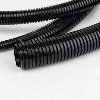 讯浦 塑料波纹管 防水阻燃加厚PP材质 外径21.2mm内径17mm 电线电缆保护软管黑色100米