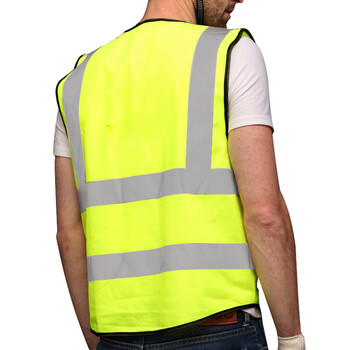 者也 反光马甲反光背心荧光马甲作业警示服反光衣救援服骑行环卫马甲交通施工服可定制 多口袋 黄色