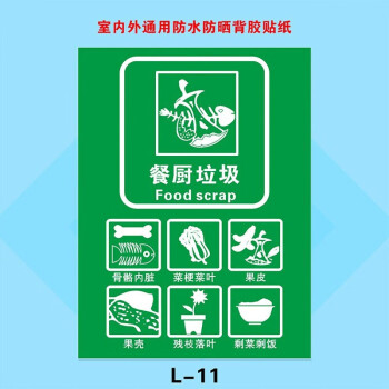 北京上海环保垃圾桶分类标识贴纸不可回收餐厨余干湿有害其他垃圾标志