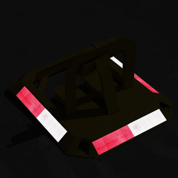 趣行 车位锁反光八角O型地锁 一体冲压外壳耐压汽车占位锁 车库停车位挡车器