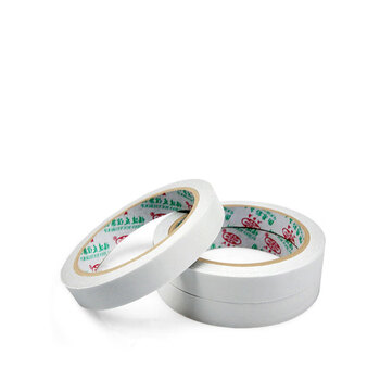 友日久高品质双面胶带2.4cm*12m*5卷批发自用双面胶办公用品棉纸双面胶带手工强力超薄白色易撕易贴双面胶