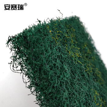 安赛瑞 工业百洁布 除锈抛光抹布清洁布 11.5cm×16.5cm×100片/箱 锅具灶具除锈布 绿色27304
