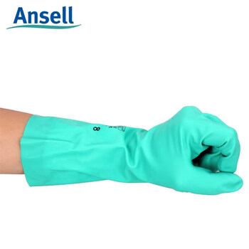 ANSELL安思尔 37-175丁腈橡胶手套防化耐磨耐油耐酸碱手套定做 10码 1付 UPC