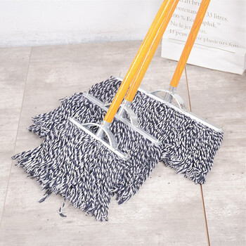 卫洋 木杆拖把50cm 学校工厂物业商用清洁吸水拖把棉线木托 WY-057