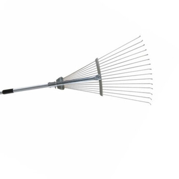 冰禹 BYly-21 草耙枯叶耙子 钢丝搂草耙子 伸缩耙松土耙 多齿耙子工具 15齿伸缩钢丝耙