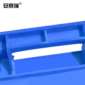 安赛瑞 全镂塑料错位筐 605×400×205mm 反转错位套叠周转箱 蔬果生鲜冷藏仓库物流储物箱 蓝色 28419