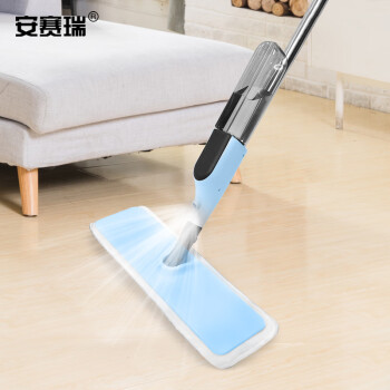 安赛瑞 免手洗喷雾拖把 平板懒人拖布 干湿两用木地板瓷砖客厅卧室墩布 蓝色 27414