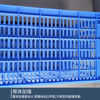 浦镕周转筐加厚手提式蔬菜水果箱运输框鸡蛋收纳筐450圆眼筐PR570