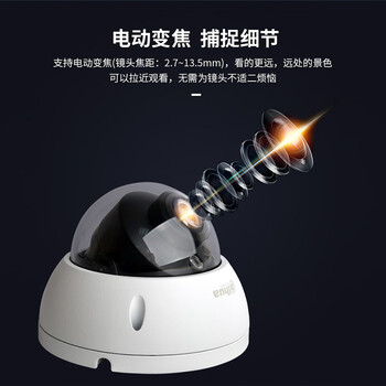 dahua大华监控摄像头400万高清POE网线供电 电动变焦高清网络摄像机 红外摄像头 DH-IPC-HDBW2433R-ZSA