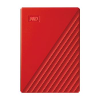 西部数据(WD) 1TB USB3.0 移动硬盘 My Passport随行版 2.5英寸 红色 高速 便携 加密 自动备份 兼容Mac
