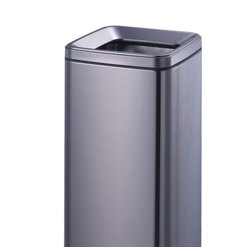 南 SF23-F01 长方形房间桶 黑金 餐厅商用 南方垃圾桶 无盖果皮桶不锈钢垃圾桶 23L容量