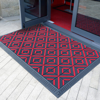 豫之韵 定制拼接三合一地垫门垫蹭脚垫防滑垫酒店门厅室外台阶镂空塑料三刷 定制