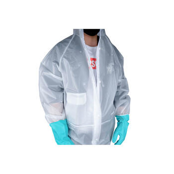 大杨523连体防护服雨衣 2件 170/190XXL码 不渗漏防尘防飞沫阻隔服隔离服 白色 定制