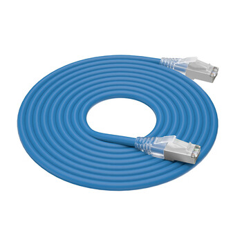 千天（Qantop）QT-WP21L 六类非屏蔽网络跳线 工程级CAT6类网线 3米纯铜成品网线蓝色