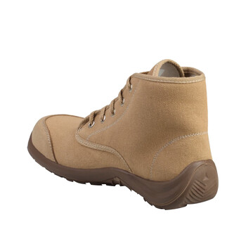 代尔塔/DELTAPLUS301334S1PSRC级布高帮轻便安全鞋防砸防刺穿防静电后跟减震防滑耐磨米色42码1双