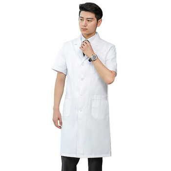 者也 长袖白大褂实验服加厚棉白大衣工厂工作服 后背开叉款 XL码可定制