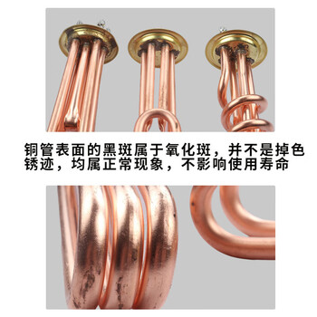 欣语 TJ-NT023 63mm盘不锈钢紫铜开水器电加热管发热管 220V3KW 螺旋型