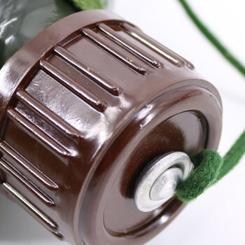 海斯迪克 gnjz-289 军绿色老式水壶 87老式扁水壶 军壶铝制大容量军训水壶2L